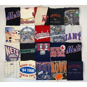 Vintage 90s Sports Salem Logo 7 NBA NFL MLB Reseller Lot Of 20 Mix SZS USA Rare